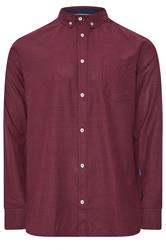 BadRhino Big & Tall Burgundy Red Long Sleeve Slub Shirt