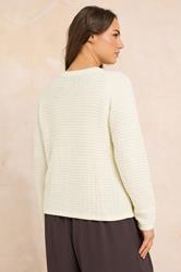 EVANS Plus Size Cream Button Through Knitted Cardigan | Evans  2