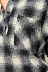 PixieGirl Petite Women's Black Check Print Shirt Dress | PixieGirl 4
