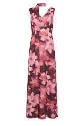 LTS Tall Pink Floral Scarf Detail Maxi Dress