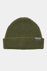 JACK & JONES Big & Tall Dusty Olive Green Wool Beanie