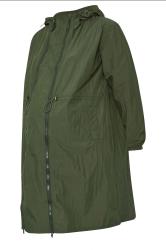 BUMP IT UP MATERNITY Plus Size Green Lightweight Parka Jacket | Yours Clothing 9