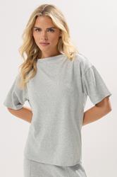 PixieGirl Petite Women's Grey Marl Soft Touch Short Sleeve Top | PixieGirl 3