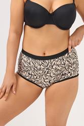YOURSET 5 PACK Plus Size Black Leaf Print Full Briefs | Yours Clothing 2