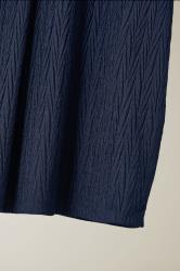 EVANS Plus Size Navy Blue Plisse Pleat Front Top | Evans 7