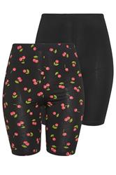 YOURSET 2 PACK Curve Black Cherry Cycling Shorts