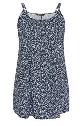 YOURS Curve Navy Blue Ditsy Floral Vest Top