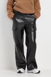 PixieGirl Petite Women's Black Faux Leather Utility Style Trousers | PixieGirl 3