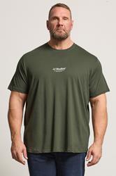 JACK & JONES Big & Tall Green JJ Studio T-Shirt | BadRhino 3