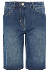 PixieGirl Petite Mid Blue Cotton Denim Jorts