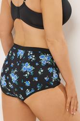 YOURSET 5 PACK Plus Size Black Floral Full Briefs | Yours Clothing 4