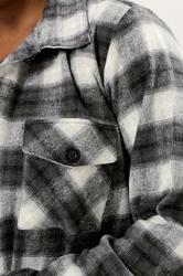 YOURS Plus Size Black & White Check Shacket | Yours Clothing 4