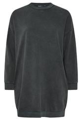YOURS Plus Size Grey Sweatshirt Dress | Yours Clothing 5