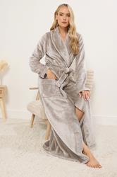 LTS Tall Stone Brown Super Luxe Maxi Dressing Gown | Long Tall Sally 3