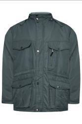 BadRhino Big & Tall Blue Fleece Lined Hooded Coat