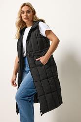 YOURS Plus Size Black Midi Gilet | Yours Clothing 3