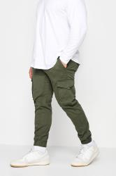 JACK & JONES Olive Green Cargo Trousers | BadRhino 3