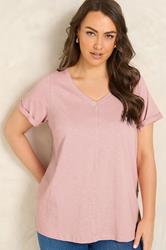 EVANS ESSENTIAL 4 Pack Pink & Blue T-Shirts | Evans 1