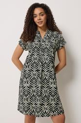 M&Co Women's Black Leaf Print Mini Dress | M&Co 1