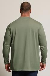 BadRhino Big & Tall Sage Green Extra Long Core Long Sleeve T-Shirt | BadRhino 2