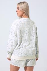 LIMITED COLLECTION Plus Size White Ditsy Floral 'Blooming' Sweatshirt | Yours Clothing 2