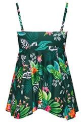 YOURS Plus Size Green Tropical Print Tankini Top | Yours Clothing 10
