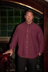 BadRhino Big & Tall Burgundy Red Long Sleeve Slub Shirt | BadRhino 3