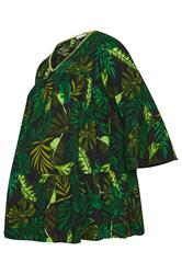 BUMP IT UP MATERNITY Curve Green Palm Leaf Print Top | Yours Clothing 6