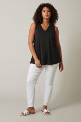 EVANS Plus Size Black Modal Rich Vest Top | Evans 1