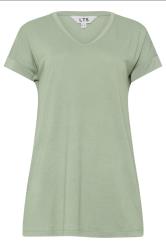 LTS PREMIUM Tall Sage Green V-Neck Modal T-Shirts