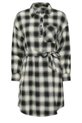 PixieGirl Petite Black Check Print Shirt Dress