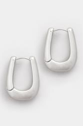 Silver Tone Square Hoop Earrings | Yours Clothing 3