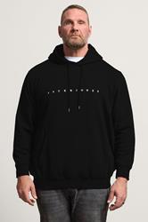 Jack & Jones Big & Tall Black Slogan Hoodie | BadRhino 3