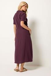 M&Co Berry Purple Utility Shirt Dress | M&Co 2