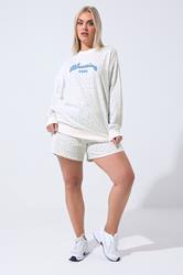 LIMITED COLLECTION Plus Size White Ditsy Floral 'Blooming' Sweatshirt | Yours Clothing 1