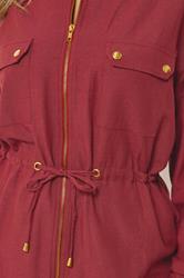 YOURS Plus Size Red Linen Shacket | Yours Clothing 6