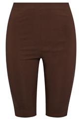 YOURS Curve Chocolate Brown Bengaline Capri Shorts