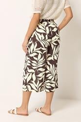 M&Co Petite Purple Leaf Print Cropped Trousers 4