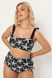 YOURS Plus Size Black Starfish Super High Waist Tummy Control Bikini Briefs | Yours Clothing 2