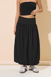 PixieGirl Petite Women's Black Bubble Hem Maxi Skirt | PixieGirl 3