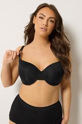 YOURS Plus Size Black Moulded Underwired New T-Shirt Bra | Yours Clothing 3
