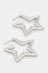 Silver Tone Star Diamante Earrings | Yours Clothing 2