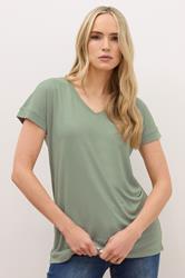 LTS PREMIUM Tall Sage Green V-Neck Modal T-Shirts | Long Tall Sally 3
