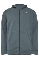 BadRhino Big & Tall Storm Blue Zip Through Hoodie