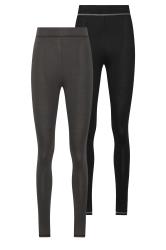 LTS Tall 2 PACK Black & Grey Contrast Stitch Cotton Leggings | Long Tall Sally 7