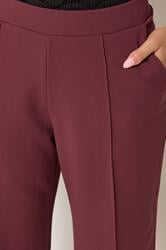 M&Co Petite Berry Red Pintuck Trousers | M&Co 5