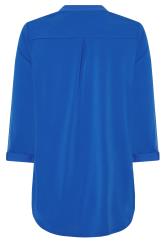 M&Co Blue Half Placket Blouse | M&Co 7