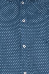 BadRhino Big & Tall Blue Geometric Print Party Shirt | BadRhino 5