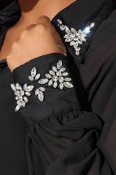YOURS LONDON Plus Size Black Diamante Detail Shirt | Yours Clothing 5