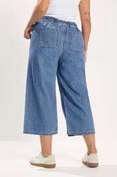 YOURS Plus Size Bleached Blue Cropped Jeans | Yours Clothing 4